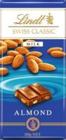 Chocolate Lindt Milk Almond 100 grs - Indisponível